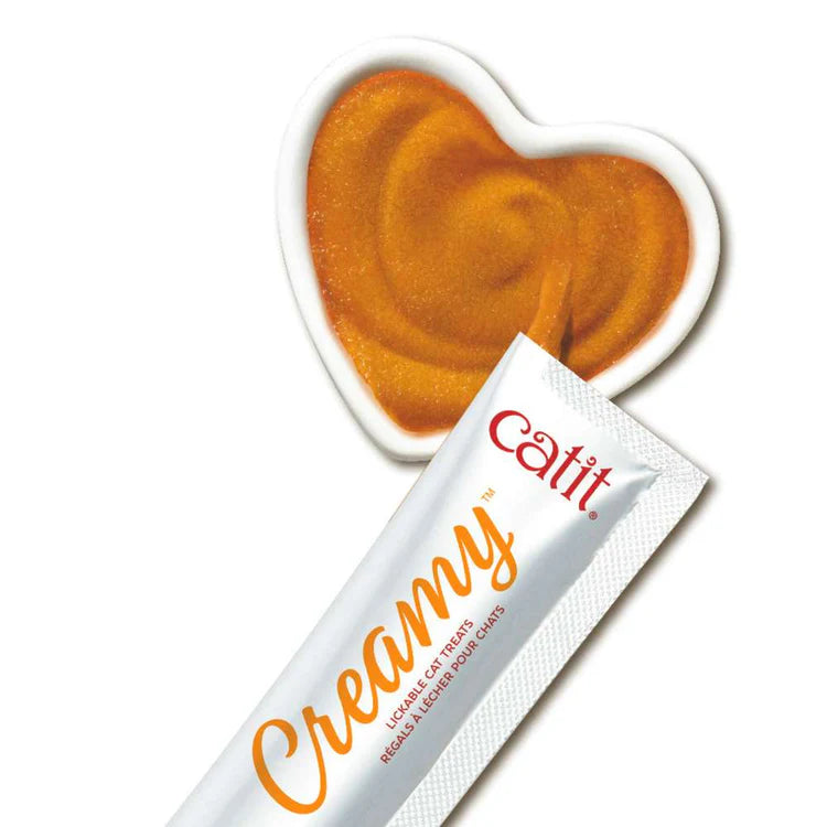 plato corazon para gatos snacks cremosos