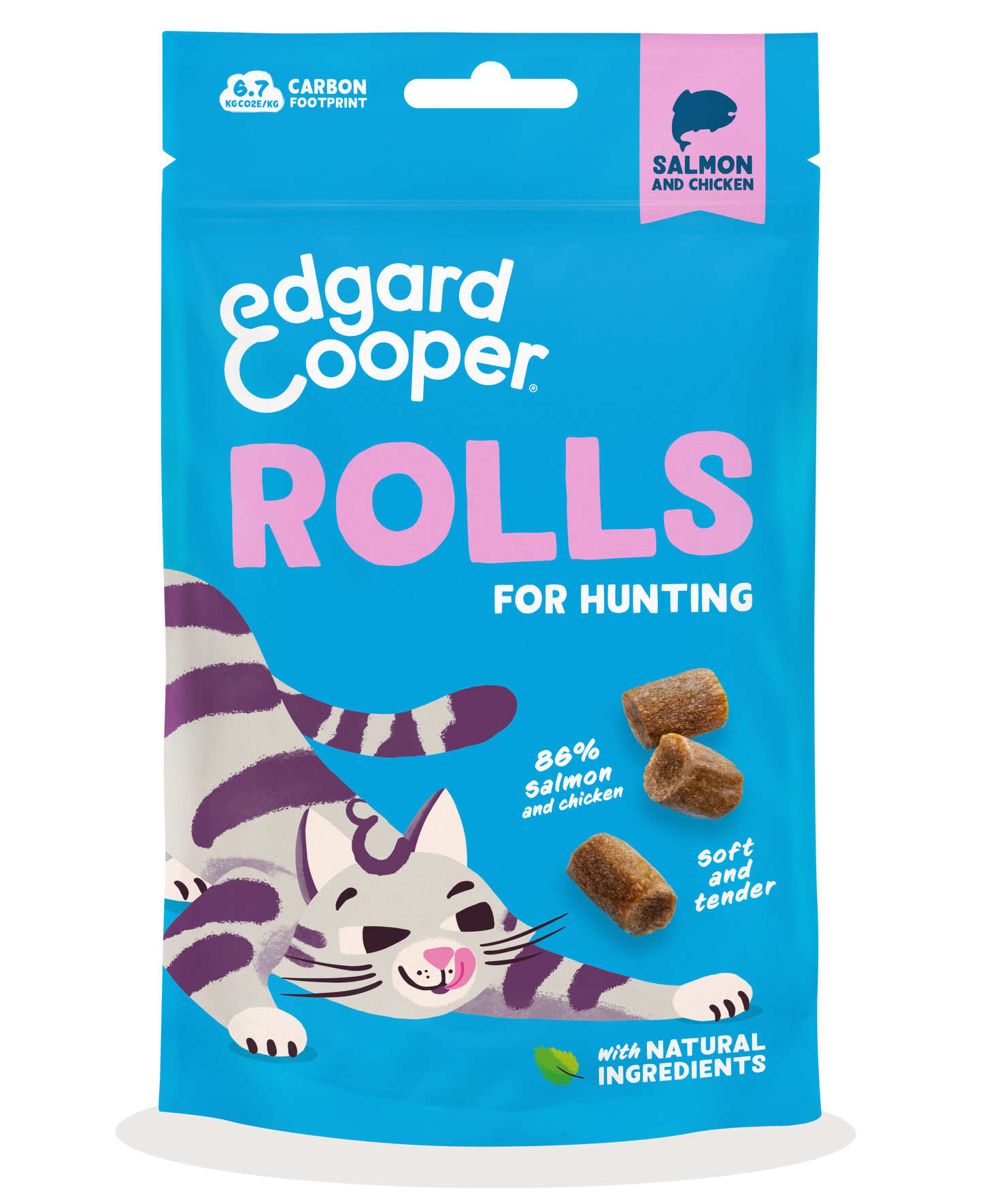 rolls de salmon para gatos edgard cooper 45g