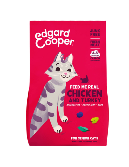 saco pienso gatos senior pollo pavo edgard cooper 2kg