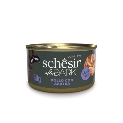 Schesir | After Dark Filetes Pollo con Pato en Caldo (80g)