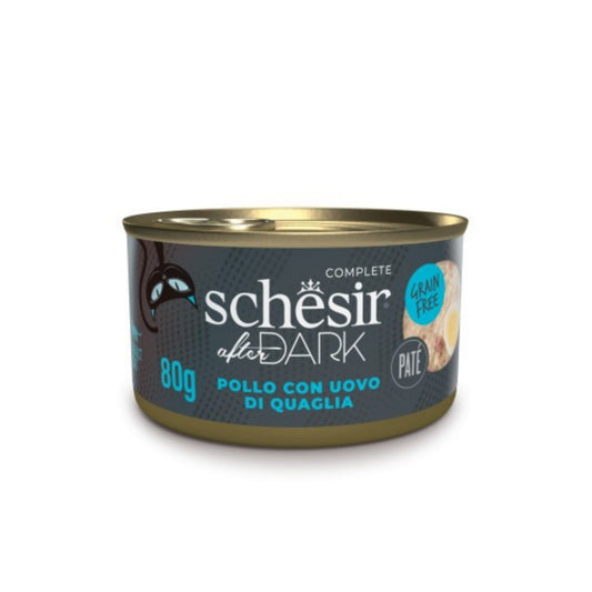 Schesir | After Dark Paté Pollo con Huevo de Codorniz (80g)