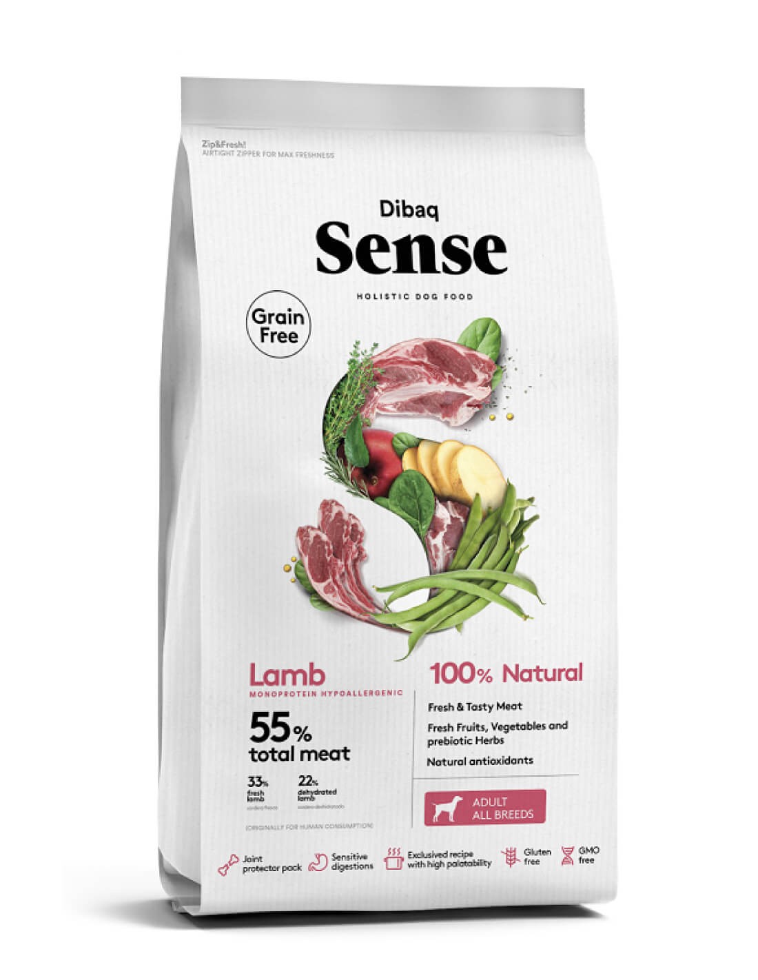 Dibaq | Sense Dog Grain Free - Cordero (12kg)