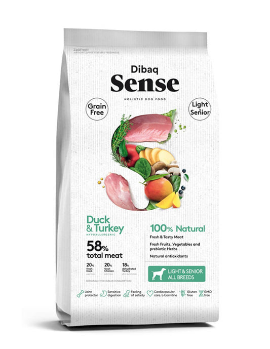 Dibaq | Sense Light & Senior - Pato y Pavo 12kg