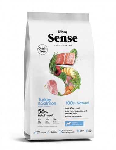 Dibaq | Sense Dog Cachorros Grain Free - Pavo y Salmón (12kg)