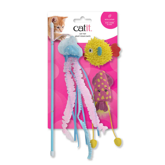 set juguetes gato catit marino 3 piezas