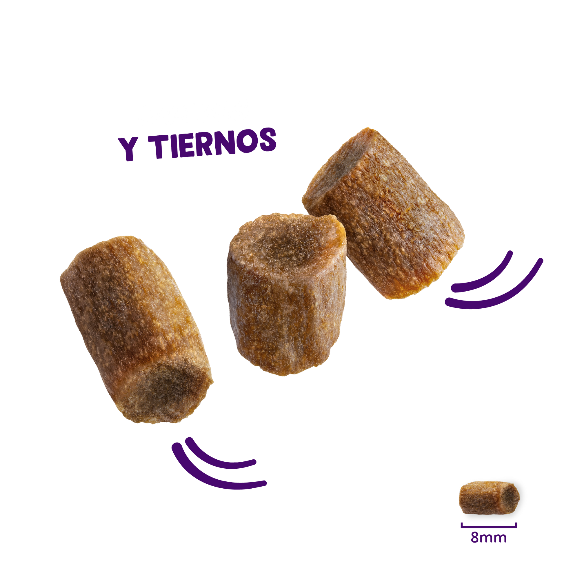 snack gato rollitos carne salmon pollo textura