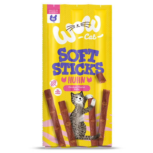 snacks blandos para gatos con pollo wow cat