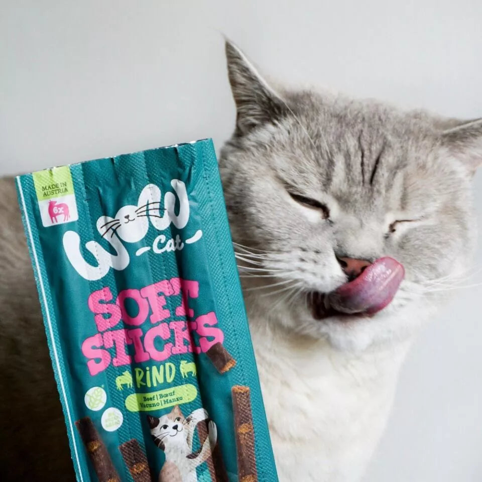 sticks de carne para gatos con vacuno sin cereales
