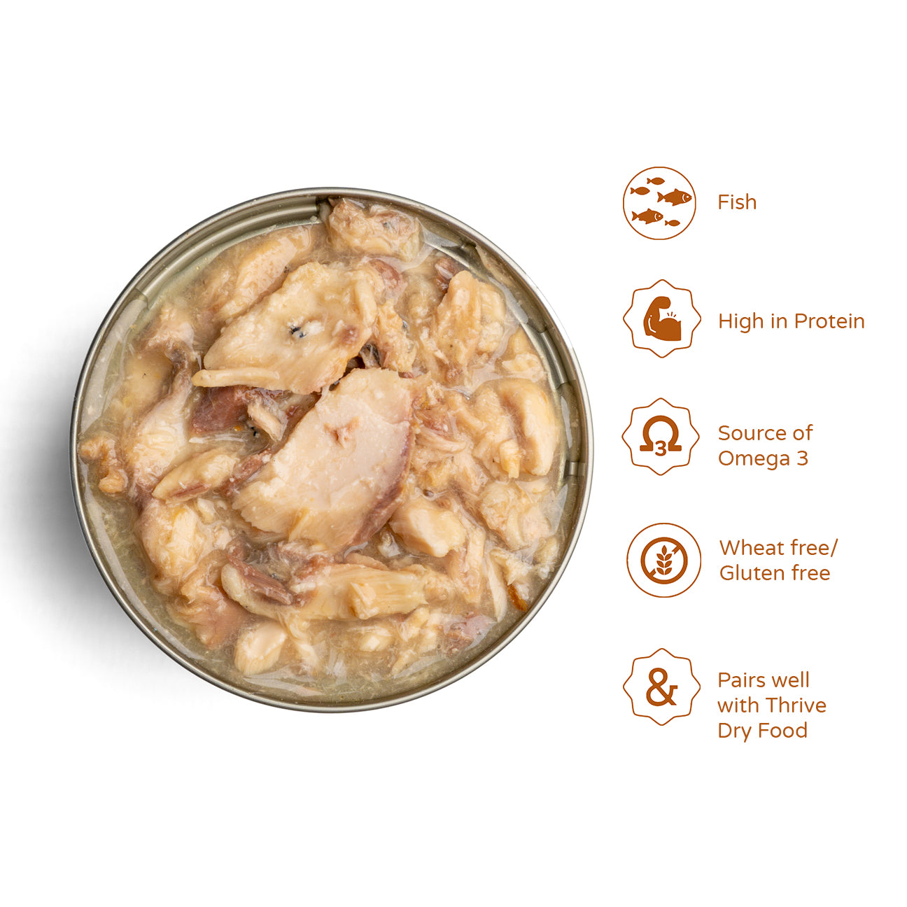 textura comida pescado thrive gatos