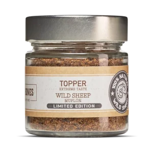 Tarro de topper de muflón Mr. Bones de 100 g para perros y gatos