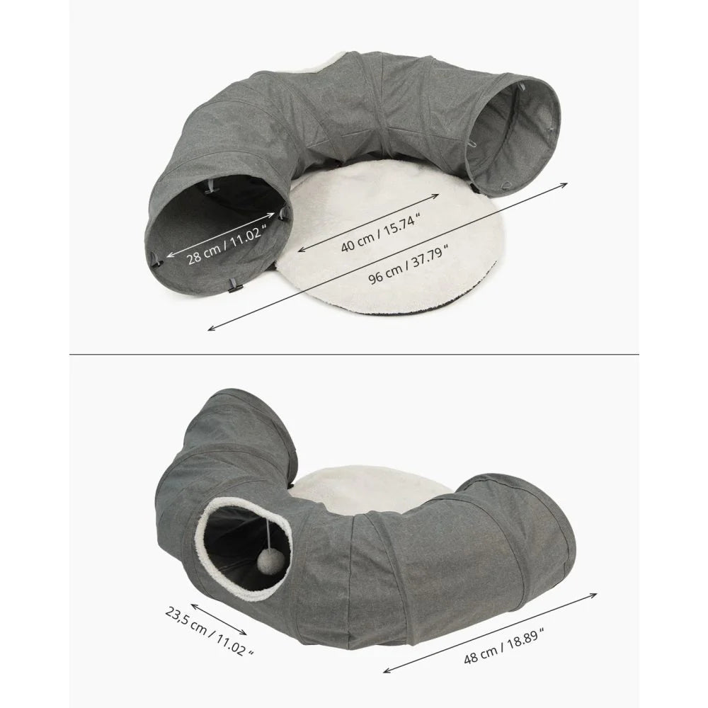 tunel para gatos catit vesper con cojin