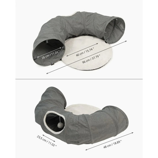 tunel para gatos catit vesper con cojin