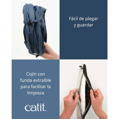 tunel para gatos con zona de descanso