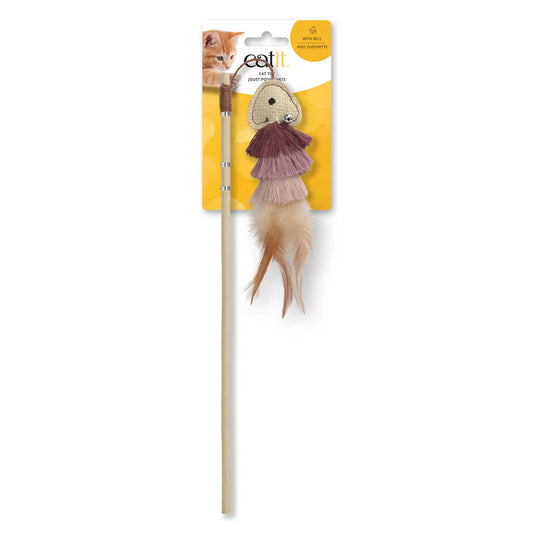 varita gato pez con plumas catit