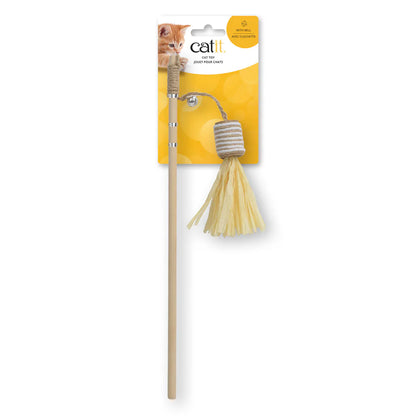 varita gato plumero catit con cascabel