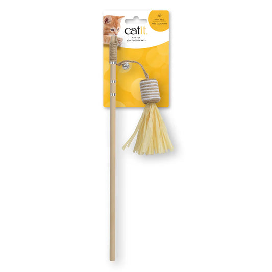 varita gato plumero catit con cascabel