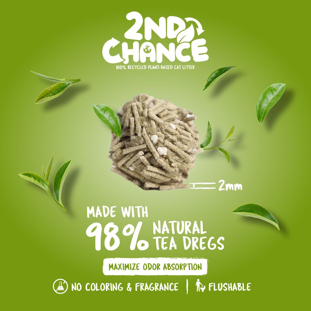 Kit Cat | Arena 2nd Chance - Hojas de Té Verde, Guisante y Yuca